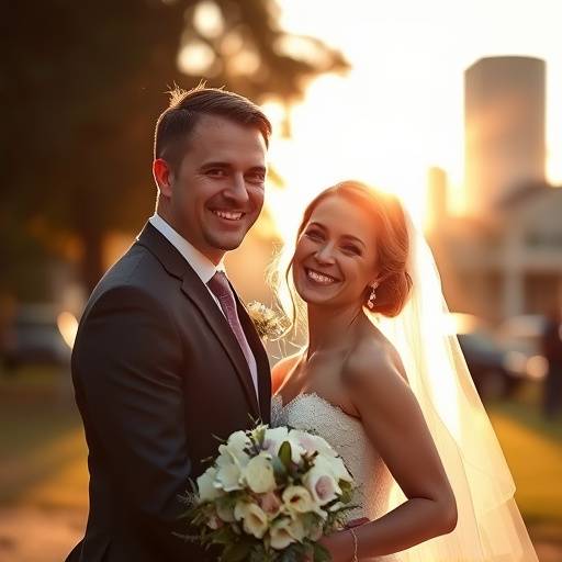 A stunning wedding photo sample showcasing a Seattle wedding