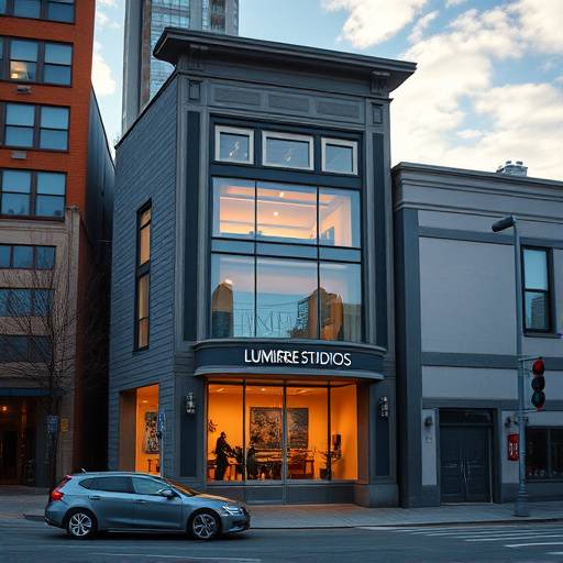 Exterior of Lumiere Studios building in the heart of Seattle